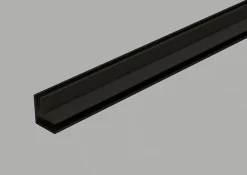Coin profilé de finition alu noir pour dalles PVC Dumawall L. 260 x l 15cm x H. 1.5 cm Ép 5 mm- Clearance