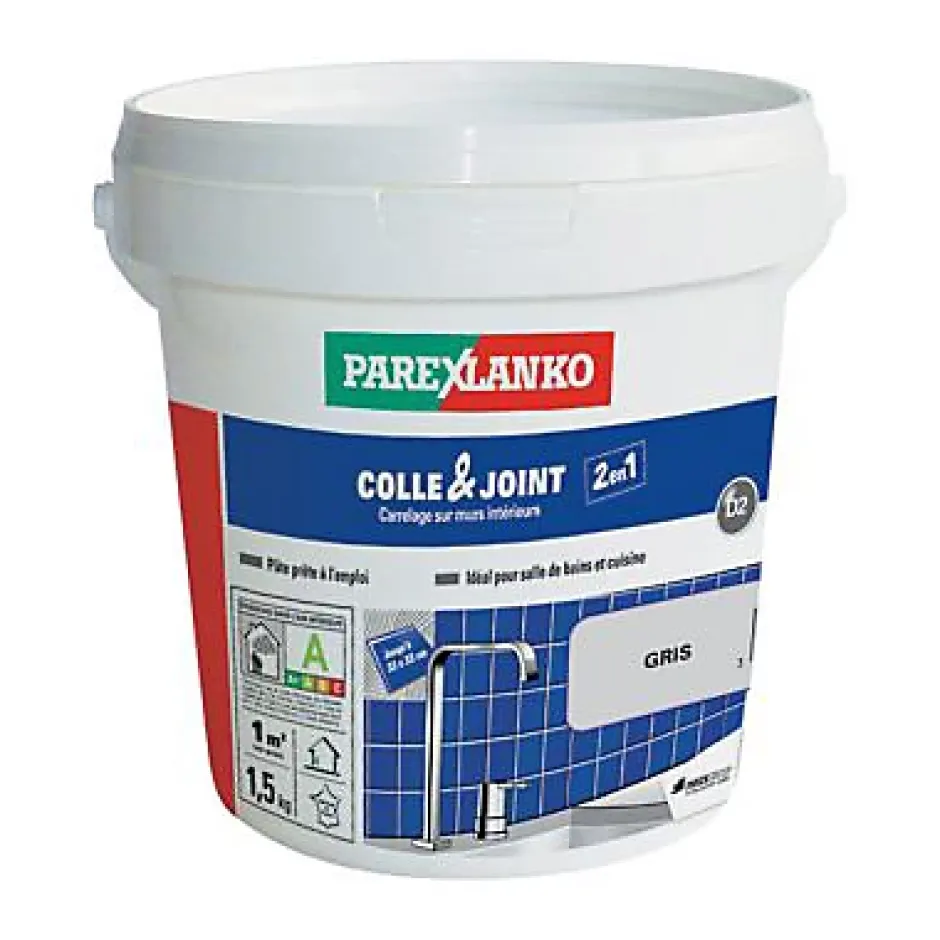 Colle & joint pâte gris 1,5 kg-Parexlanko Best