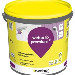 Colle allégée pour carrelage spéciale salle de bain .FIX PREMIUM ² (D2 ET) - Le Seau de 5 Kg - BLANC-Weber Discount