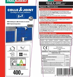 Colle et joint carrelage mur intérieur gris 400 g-Parexlanko Best