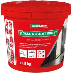 Parexlanko Colle et joint époxy gris spécial pièces humides 3 kg