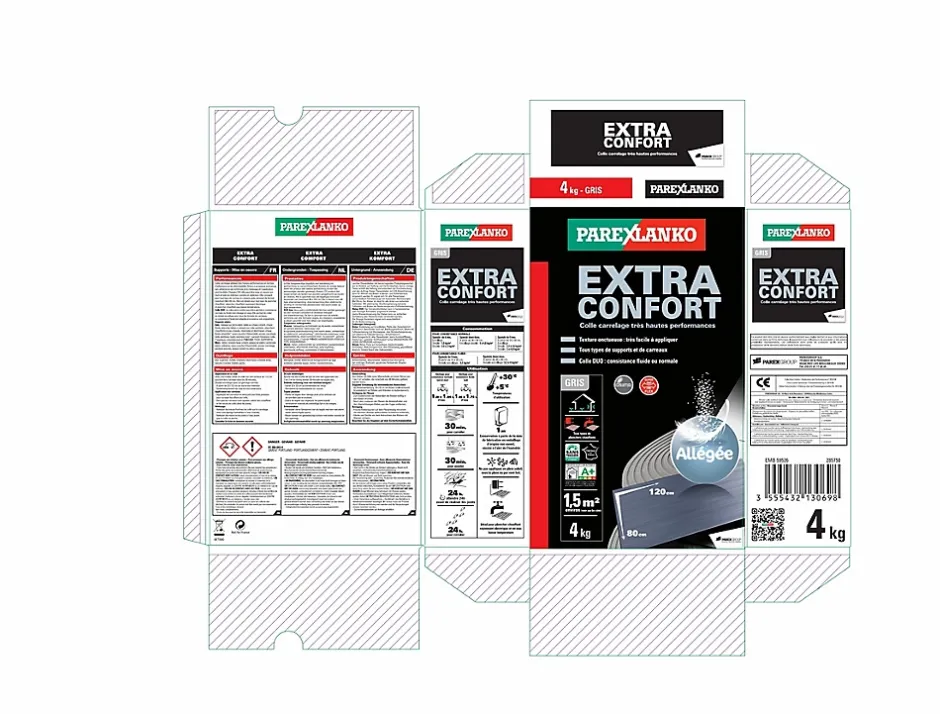 Colle extra confort 4 kg mur et sol-Parexlanko New