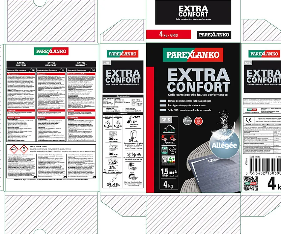 Colle extra confort 4 kg mur et sol-Parexlanko New