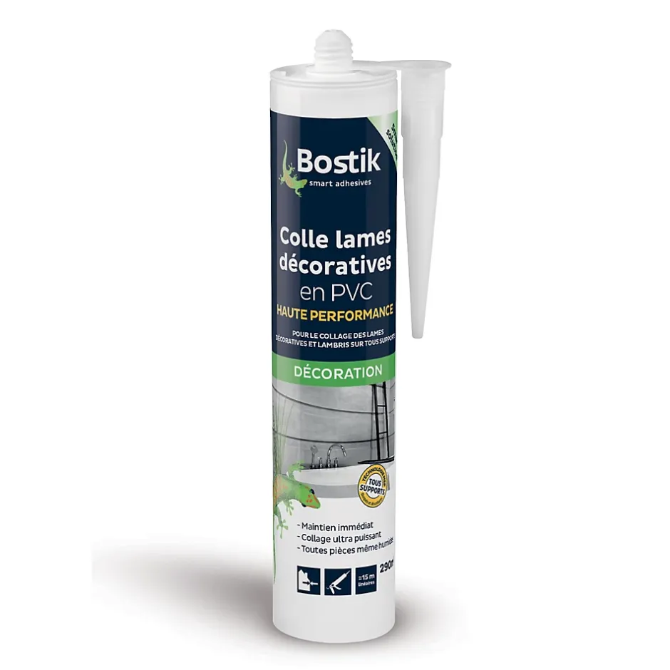 Colle Murale pour lames décoratives et lambris en PVC HP Cartouche 290ml-Bostik Sale