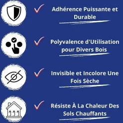 Codève Bois Colle Parquet - 5 L - Codeve Bois - Pour L'assemblage De Votre Parquet, Plancher, Escalier Ou Autre Sol En Bois.