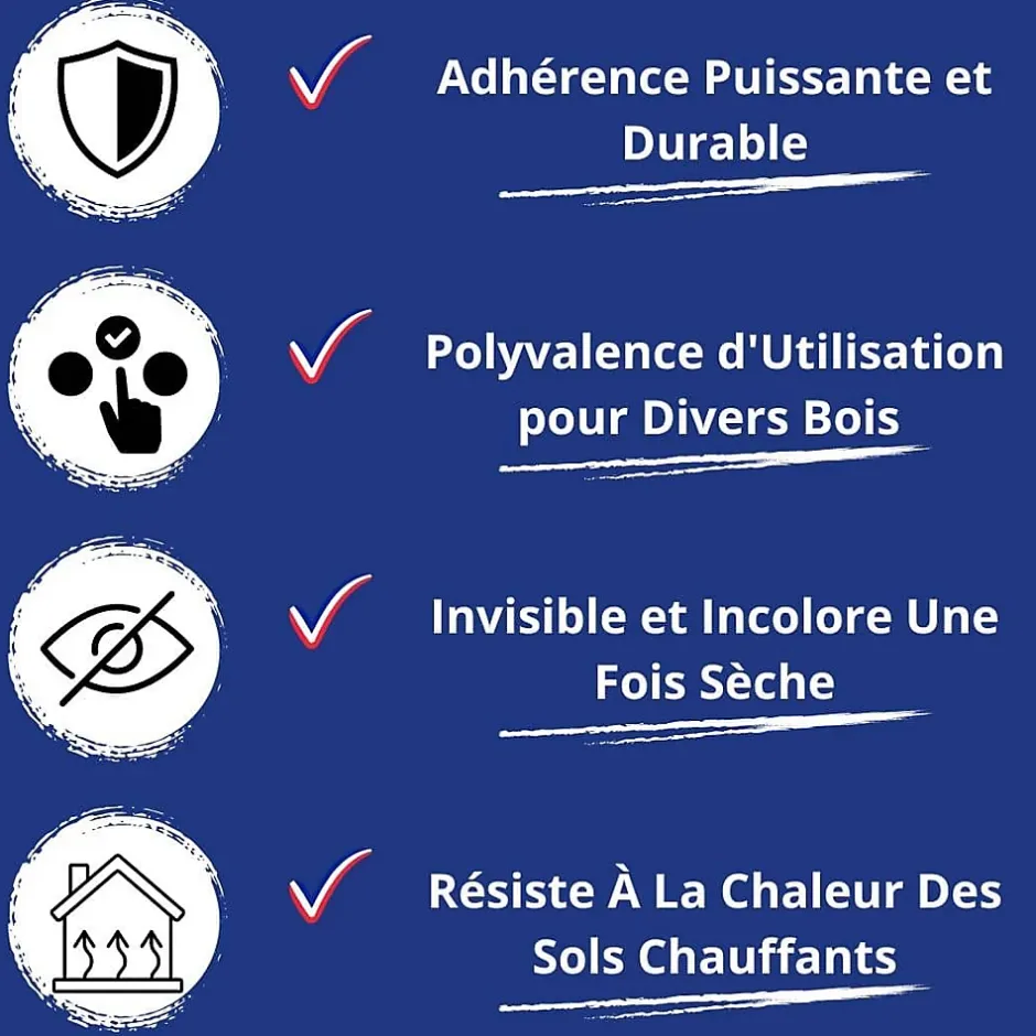 Codève Bois Colle Parquet - 1 L - Codeve Bois - Pour L'assemblage De Votre Parquet, Plancher, Escalier Ou Autre Sol En Bois.