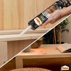 Pattex Colle fixation bois plinthes cartouche 380g