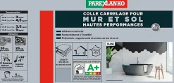 Colle pour carrelage mur et sol intérieur hautes performances blanc 5kg-Parexlanko Hot