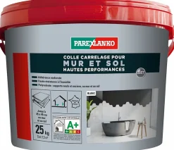 Colle pour carrelage mur et sol intérieur hautes performances blanc 25 kg-Parexlanko Hot