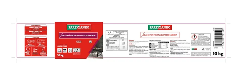 Parexlanko Colle pour plaquettes de parement intérieur blanc pâte 10kg