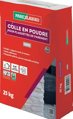 Colle pour plaquettes de parement intérieur gris poudre 25kg-Parexlanko Outlet