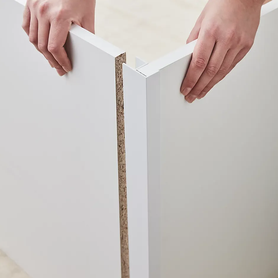 GoodHome Connecteur angle marlow blanc 600mm