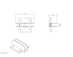 Fortia Connecteur de main courante noir