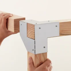 GoodHome Connecteur métal Elvet 3 tasseaux 60 mm