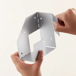 Connecteur métal Elvet 2 tasseaux 60 mm-GoodHome Discount