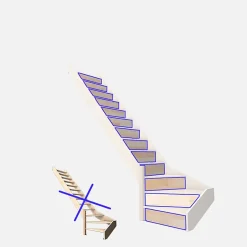 Kordo Contremarches pour escalier quart-tournant gauche, Nostra