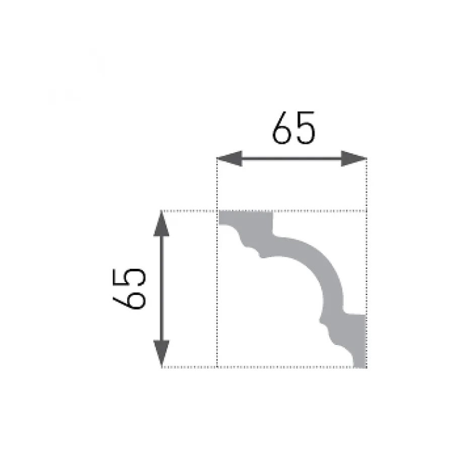 Corniche de Plafond Décorative - Modèle Ornement 3D - Polystyrène - 200x6,5x6,5 cm-Decoon New