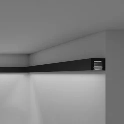 Corniche NMC WALLSTYL IL12 BLACK Moulure décorative Cimaise Éclairage indirect-Noel & Marquet