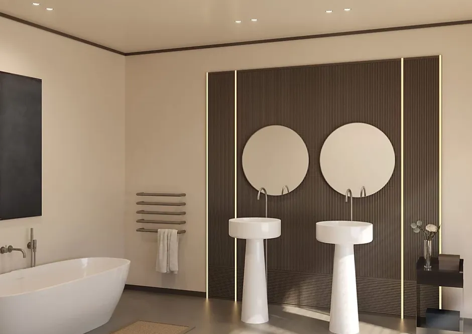 Corniche NMC WALLSTYL IL12 BLACK Moulure décorative Cimaise Éclairage indirect-Noel & Marquet