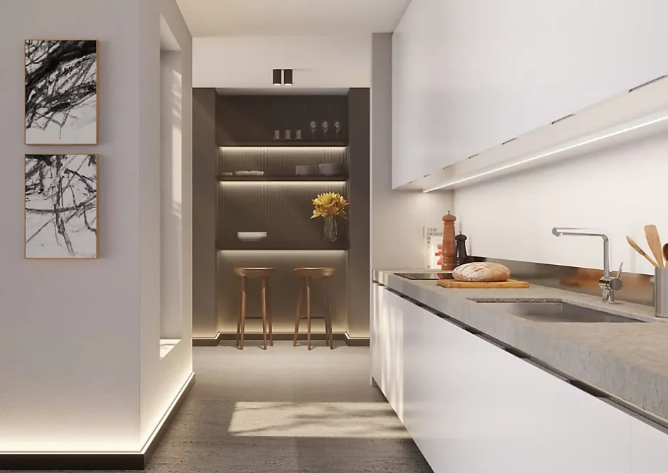 Corniche NMC WALLSTYL IL12 BLACK Moulure décorative Cimaise Éclairage indirect-Noel & Marquet