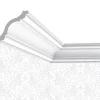 Corniche plafond C08 - 8x8x200cm (h x p x L) - moulure décorative polyuréthane-Cimaises Et Plus Best