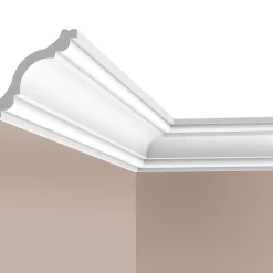 Corniche plafond C08 - 8x8x200cm (h x p x L) - moulure décorative polyuréthane-Cimaises Et Plus Best