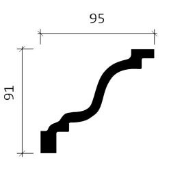 Profhome Corniche 150126 1 carton 8 pièces Moulure décorative