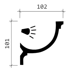 Corniche 150261 1 carton 6 pièces Moulure décorative-Profhome Best