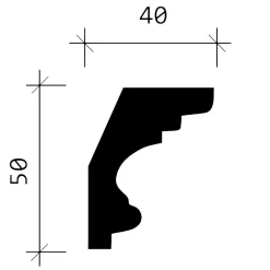 Profhome Corniche 150122 1 carton 28 pièces Moulure décorative