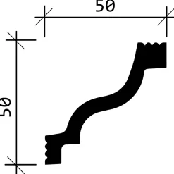 Profhome Corniche 650103 1 carton 16 pièces Moulure décorative