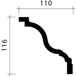 Corniche 650245 Moulure de plafond 2 m-Profhome