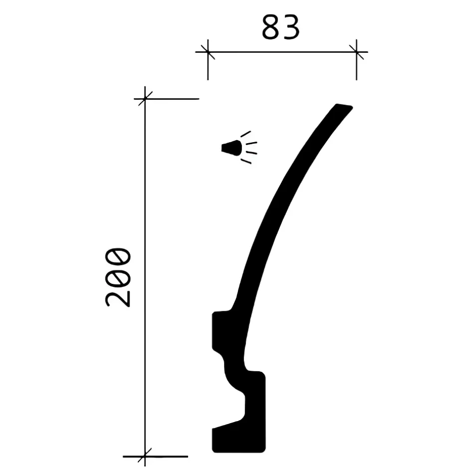 Corniche 150622 Moulure décorative Éclairage indirect-Profhome Clearance