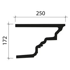 Corniche 431201 Profil de façade Moulure décorative Moulure décorative-Profhome Sale