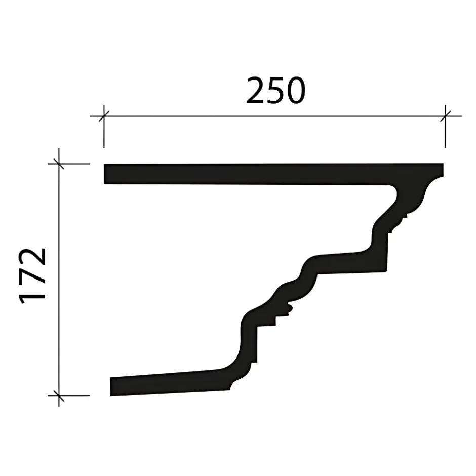 Corniche 431201 Profil de façade Moulure décorative Moulure décorative-Profhome Sale