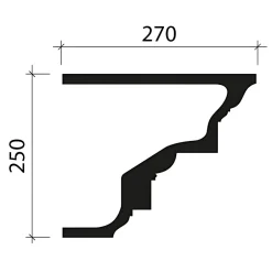 Corniche 402201 Profil de façade Moulure décorative Moulure décorative-Profhome Clearance