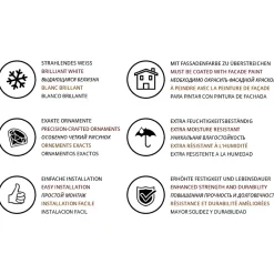 Corniche 402201 Profil de façade Moulure décorative Moulure décorative-Profhome Clearance