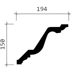 Corniche 150134F Moulure décorative flexible-Profhome New