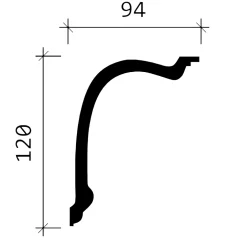 Profhome Corniche 150180F Moulure décorative flexible