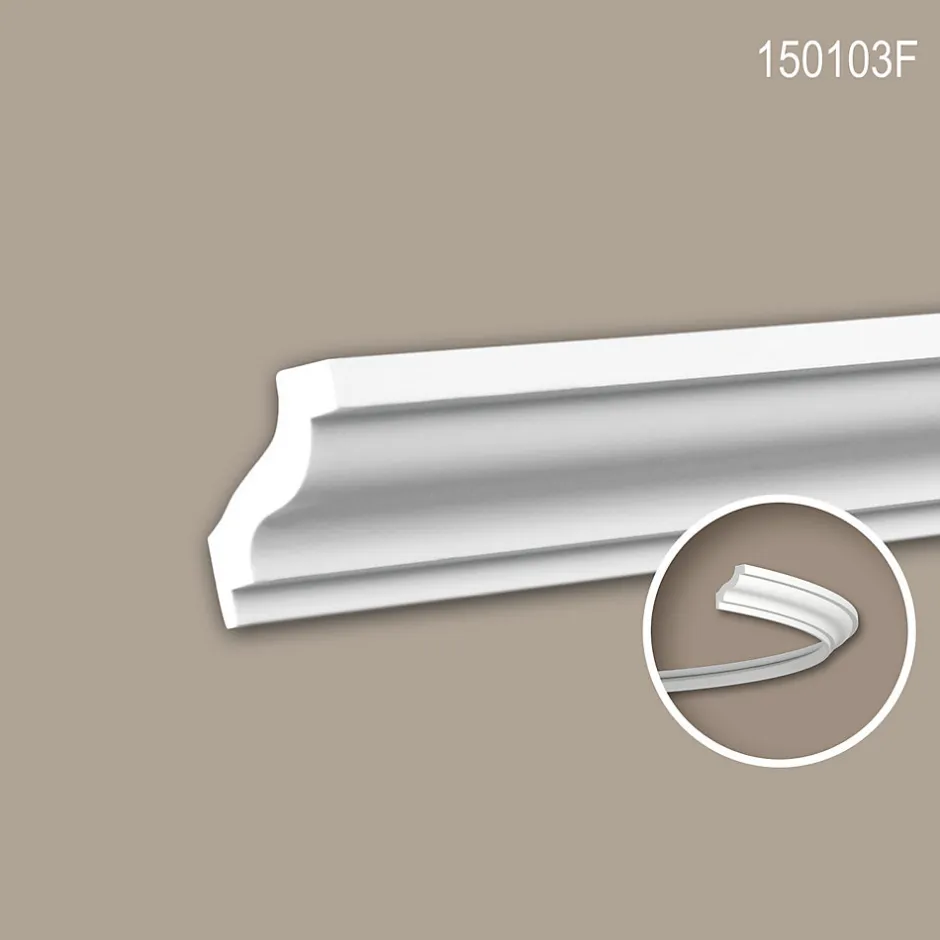 Corniche 150103F Moulure décorative flexible-Profhome Hot