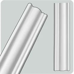 Corniches 100 cm moulures decoratives mur et plafond legeres dures peintables profils deco pour renovation et finition JC194-W-Ikhemalarka