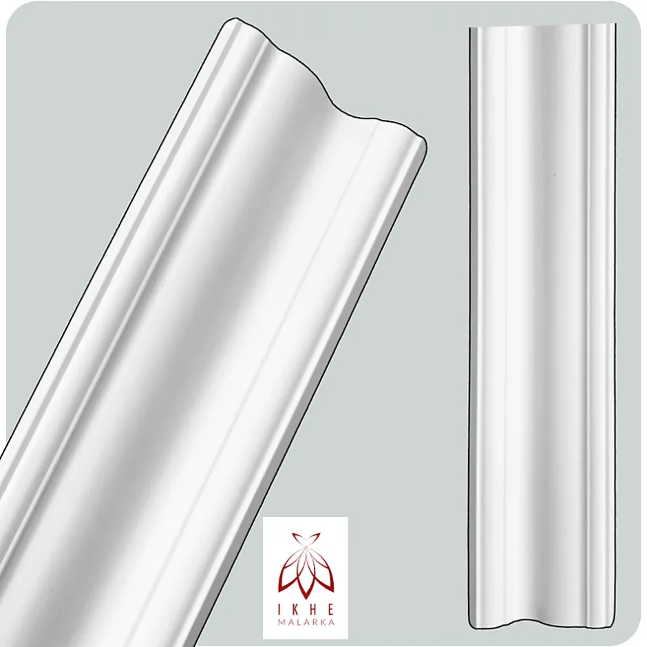 Corniches 100 cm moulures decoratives mur et plafond legeres dures peintables profils deco pour renovation et finition JC496-W-Ikhemalarka Sale