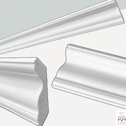 Corniches 100 cm moulures decoratives mur et plafond legeres dures peintables profils deco pour renovation et finition JC496-W-Ikhemalarka Sale