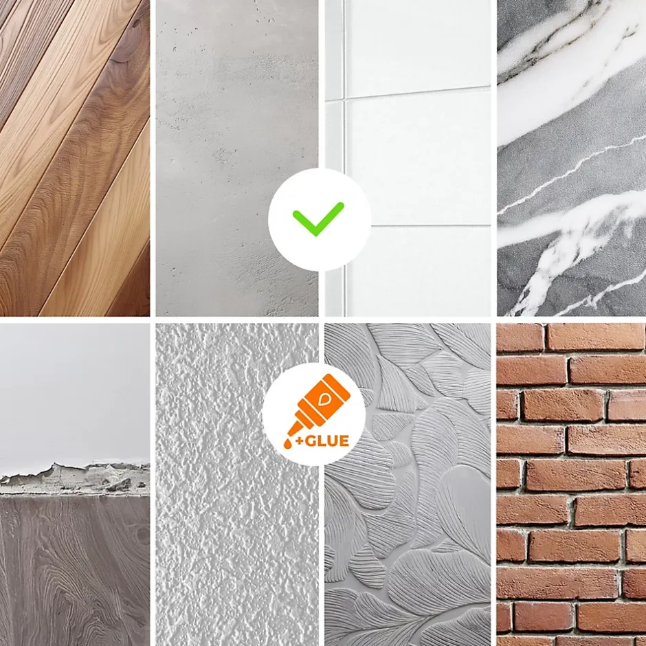 Quest Corniere d'angle interieur PVC 20x10mm Autocollante, 100 cm, blanc