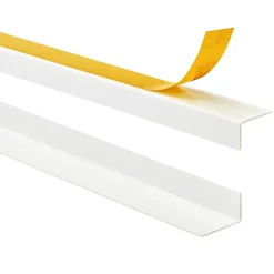 Quest Corniere d'angle interieur PVC 15x15mm Autocollante, 200 cm, blanc