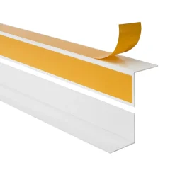 Corniere d'angle interieur PVC 20x10mm Autocollante, 200 cm, blanc-Quest Outlet