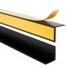 Corniere d'angle interieur PVC 50x20mm Autocollante, 150 cm, noir-Quest New