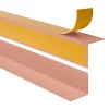 Corniere d'angle interieur PVC 20x20mm Autocollante, 200 cm, marron clair-Quest Clearance