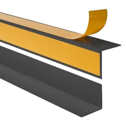 Quest Corniere d'angle interieur PVC 20x10mm Autocollante, 200 cm, gris foncé