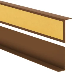 Corniere d'angle interieur PVC 50x20mm Autocollante, 100 cm, marron-Quest Online
