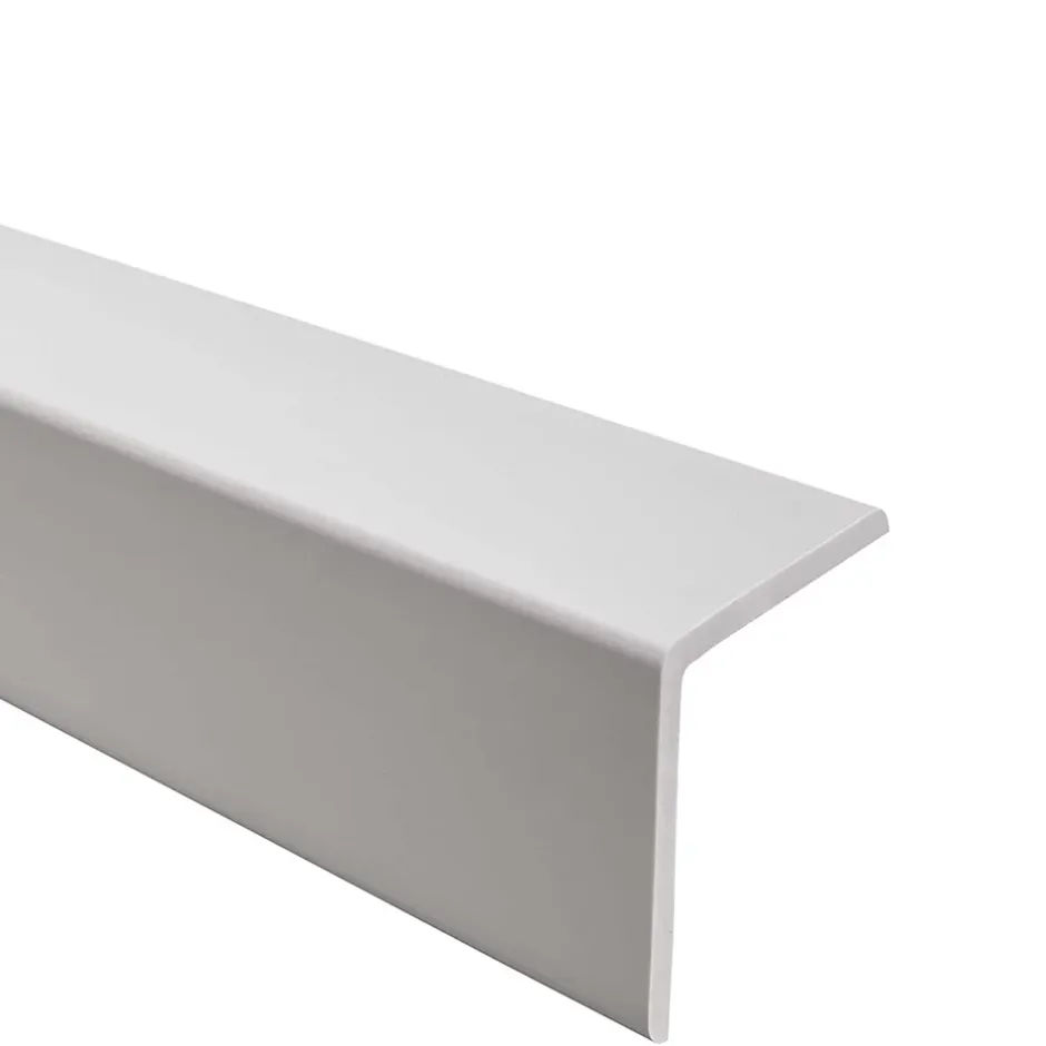Corniere PVC 40x40mm - Profil d angle souple de protection, 110 cm, gris clair-Quest Discount